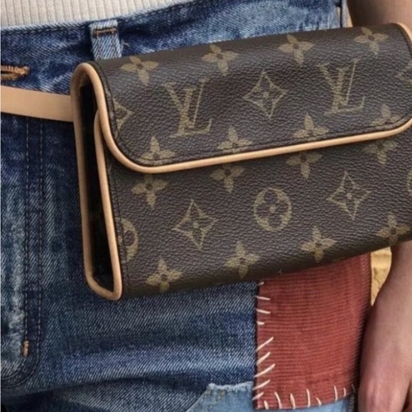 💯% Authentic Louis Vuitton Florentine bag belt Fanny pack Bag Brown Monogram - Picture 1 of 14